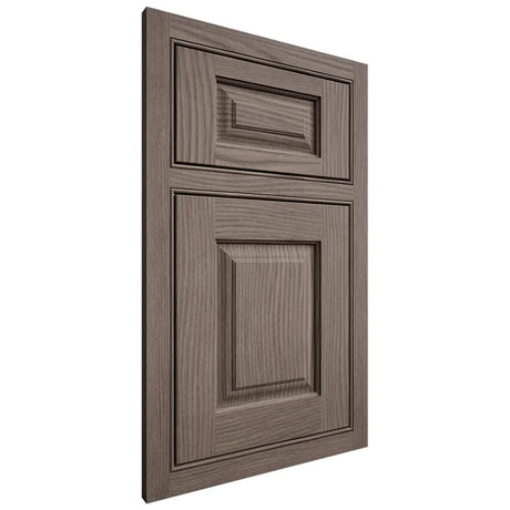Shiloh Cabinetry Beaded Inset Oxford White Oak Plain Cut Clay Door