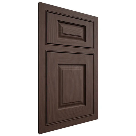 Shiloh Cabinetry Beaded Inset Oxford White Oak Plain Cut Dusk Door
