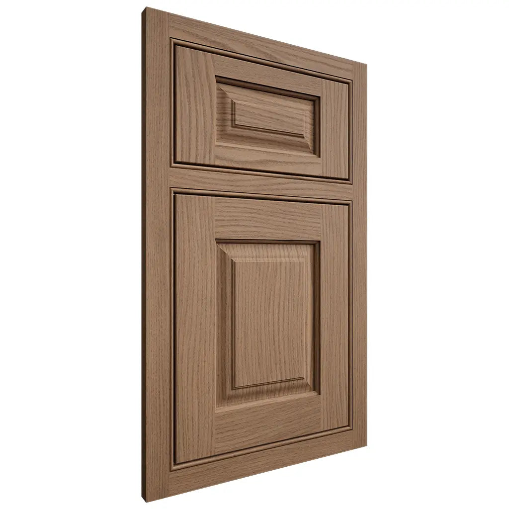 Shiloh Cabinetry Beaded Inset Oxford White Oak Plain Cut Medium Door