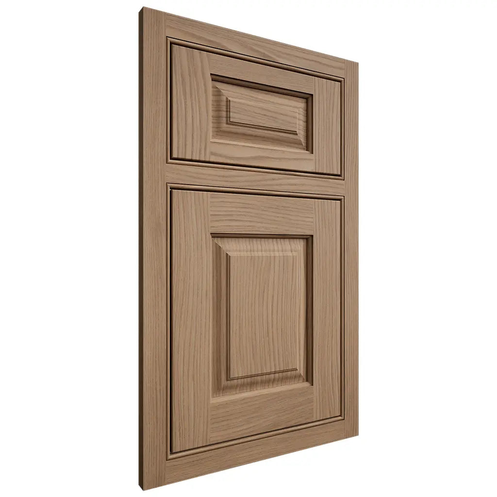 Shiloh Cabinetry Beaded Inset Oxford White Oak Plain Cut Natural Door