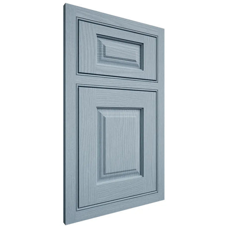 Shiloh Cabinetry Beaded Inset Oxford White Oak Plain Cut Sky Door