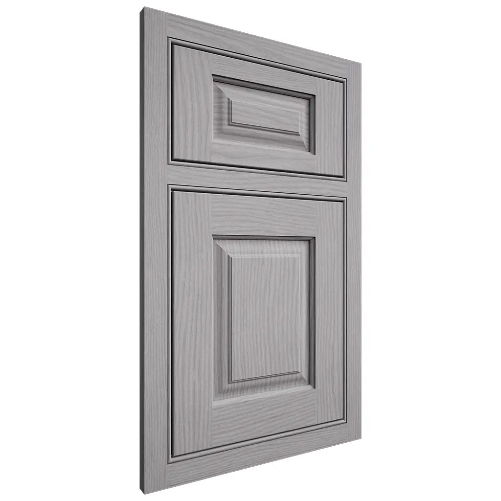 Shiloh Cabinetry Beaded Inset Oxford White Oak Plain Cut Stratus Door