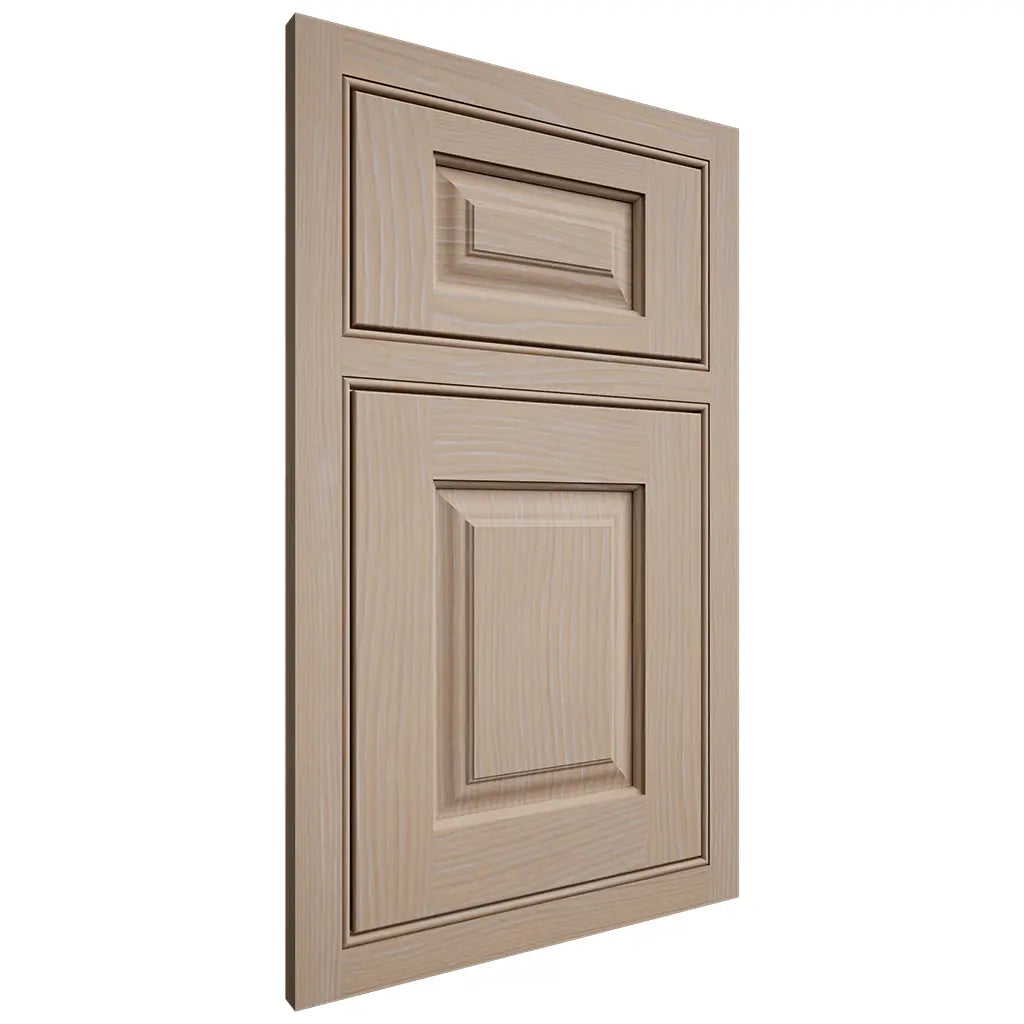 Shiloh Cabinetry Beaded Inset Oxford White Oak Plain Cut Straw Door