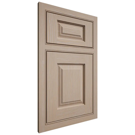Shiloh Cabinetry Beaded Inset Oxford White Oak Plain Cut Straw Door