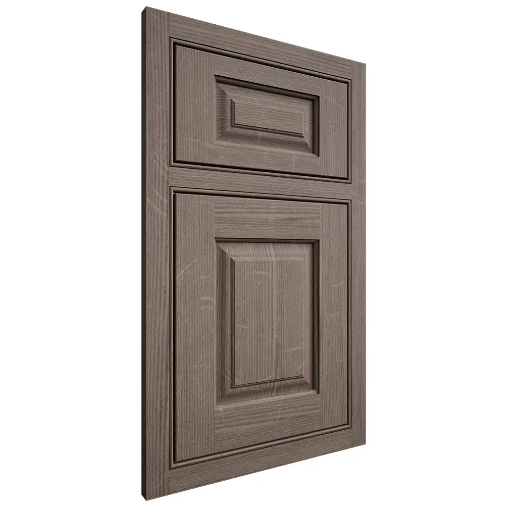 Shiloh Cabinetry Beaded Inset Oxford White Oak Quarter Sawn Clay Door
