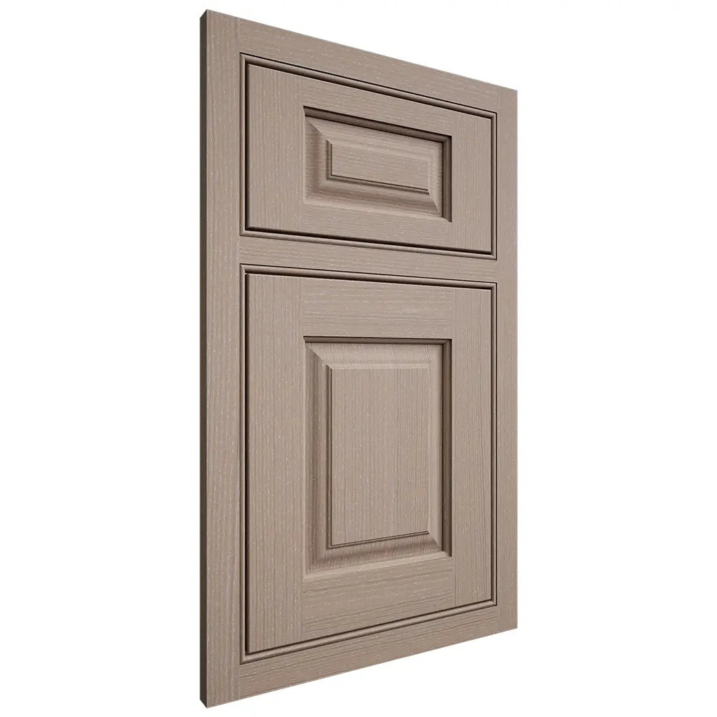 Shiloh Cabinetry Beaded Inset Oxford White Oak Quarter Sawn Whitewash Door