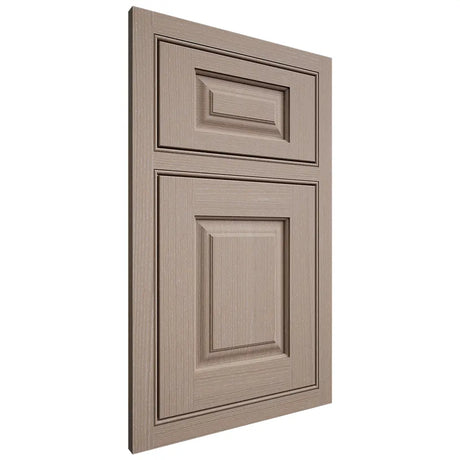 Shiloh Cabinetry Beaded Inset Oxford White Oak Quarter Sawn Whitewash Door