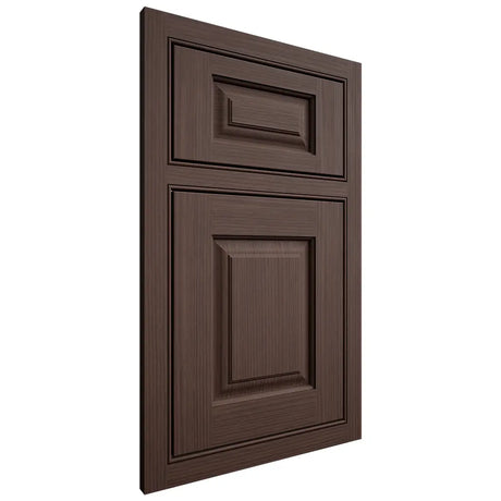 Shiloh Cabinetry Beaded Inset Oxford White Oak Rift Cut Dusk Door