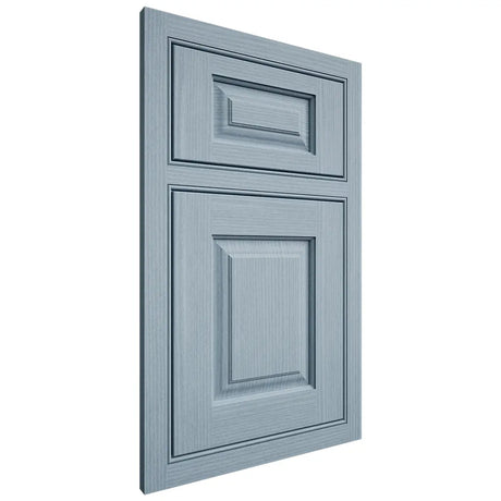 Shiloh Cabinetry Beaded Inset Oxford White Oak Rift Cut Sky Door