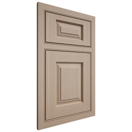 Shiloh Cabinetry Beaded Inset Oxford White Oak Rift Cut Straw Door