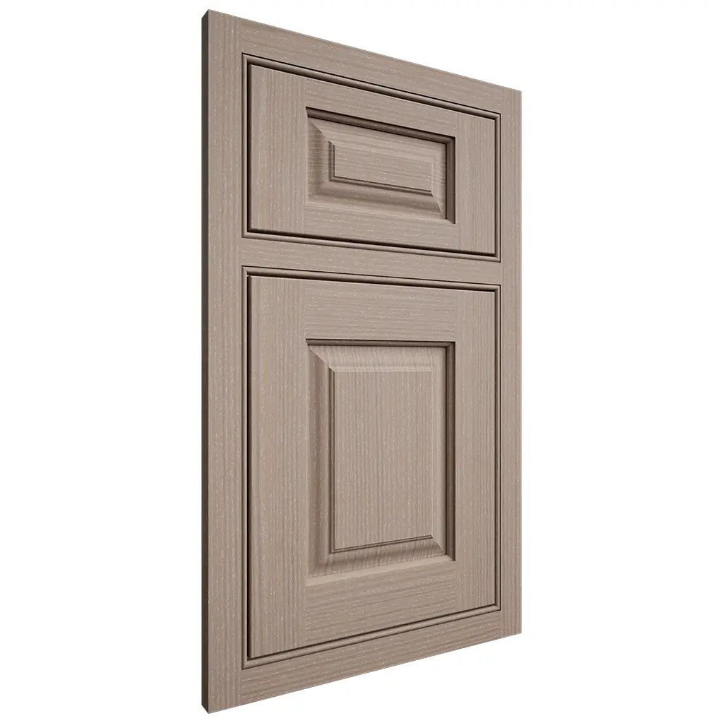 Shiloh Cabinetry Beaded Inset Oxford White Oak Rift Cut Whitewash Door