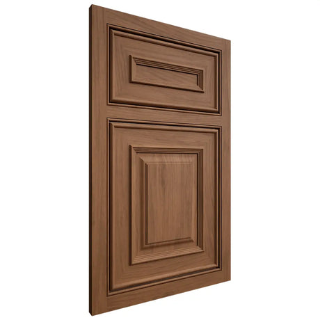 Shiloh Cabinetry Beaded Inset Portland Alder Plain Cut Walnut Door