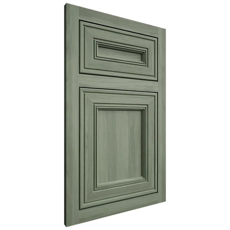 Shiloh Cabinetry Beaded Inset Portland Hickory Plain Cut Moss Door