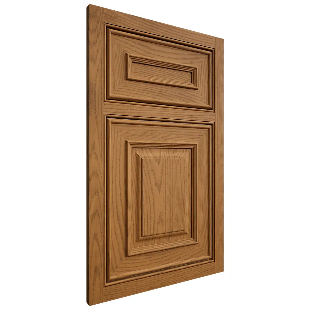 Shiloh Cabinetry Beaded Inset Portland Red Oak Plain Cut Autumn Door