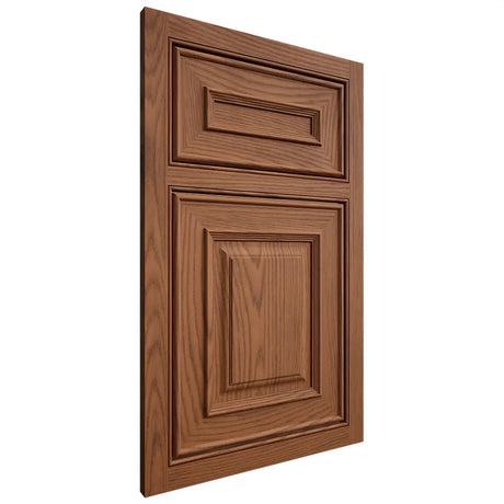 Shiloh Cabinetry Beaded Inset Portland Red Oak Plain Cut Braun Door