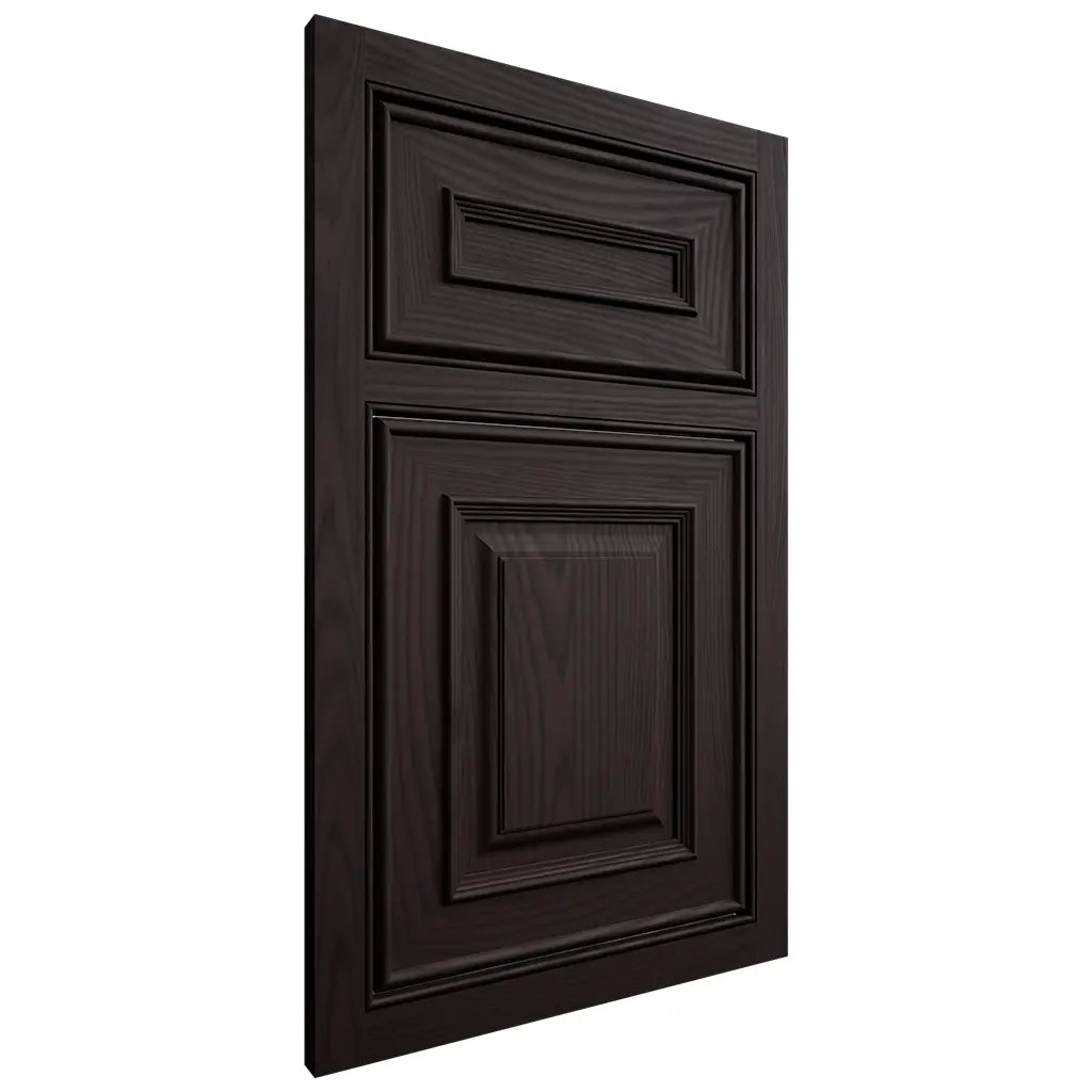 Shiloh Cabinetry Beaded Inset Portland Red Oak Plain Cut Espresso Door