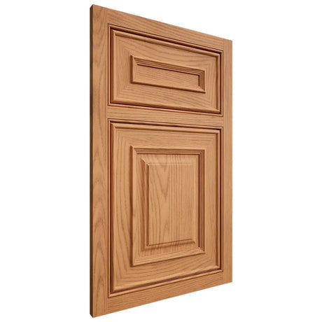 Shiloh Cabinetry Beaded Inset Portland Red Oak Plain Cut Medium Door