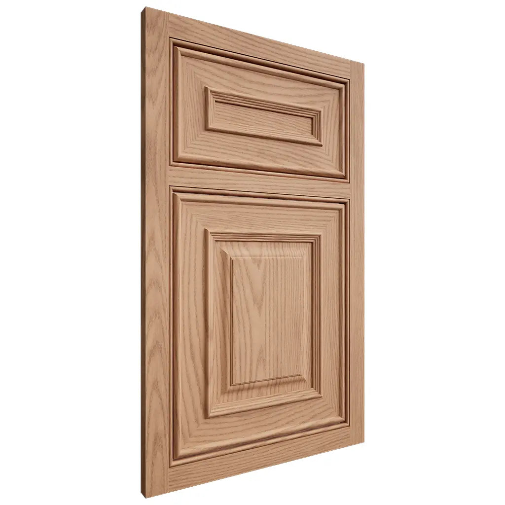 Shiloh Cabinetry Beaded Inset Portland Red Oak Plain Cut Natural Door