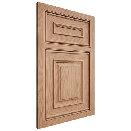 Shiloh Cabinetry Beaded Inset Portland Red Oak Plain Cut Natural Door