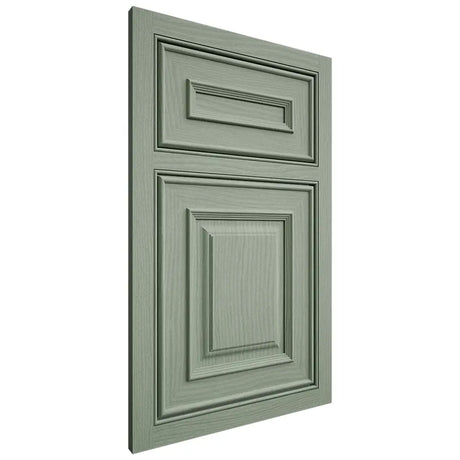 Shiloh Cabinetry Beaded Inset Portland White Oak Plain Cut Moss Door