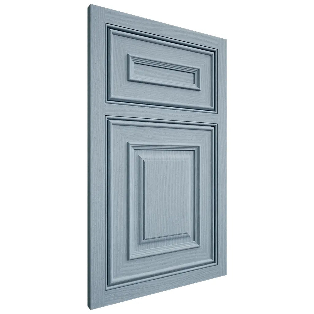 Shiloh Cabinetry Beaded Inset Portland White Oak Plain Cut Sky Door
