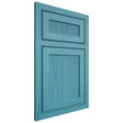 Shiloh Cabinetry Beaded Inset Reeded Malibu Alder Plain Cut Aqua Door