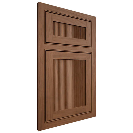 Shiloh Cabinetry Beaded Inset Reeded Malibu Alder Plain Cut Cola Door