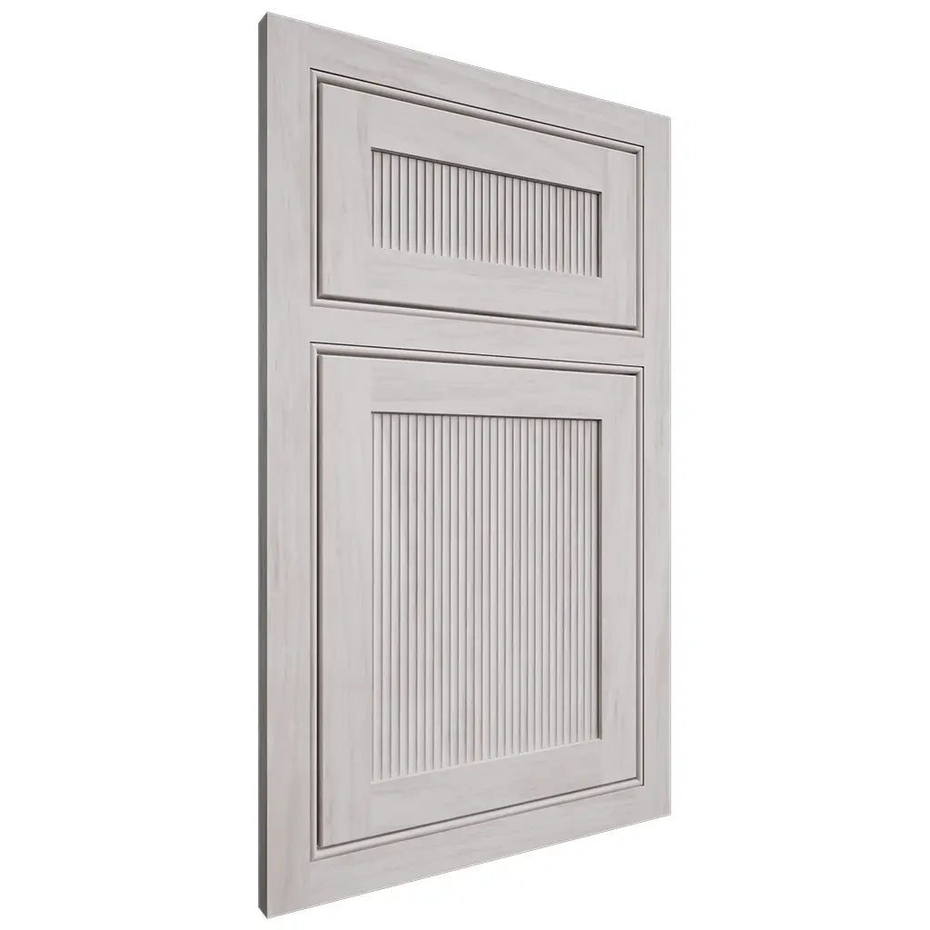 Shiloh Cabinetry Beaded Inset Reeded Malibu Alder Plain Cut Cotton Door