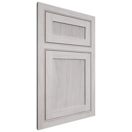 Shiloh Cabinetry Beaded Inset Reeded Malibu Alder Plain Cut Cotton Door