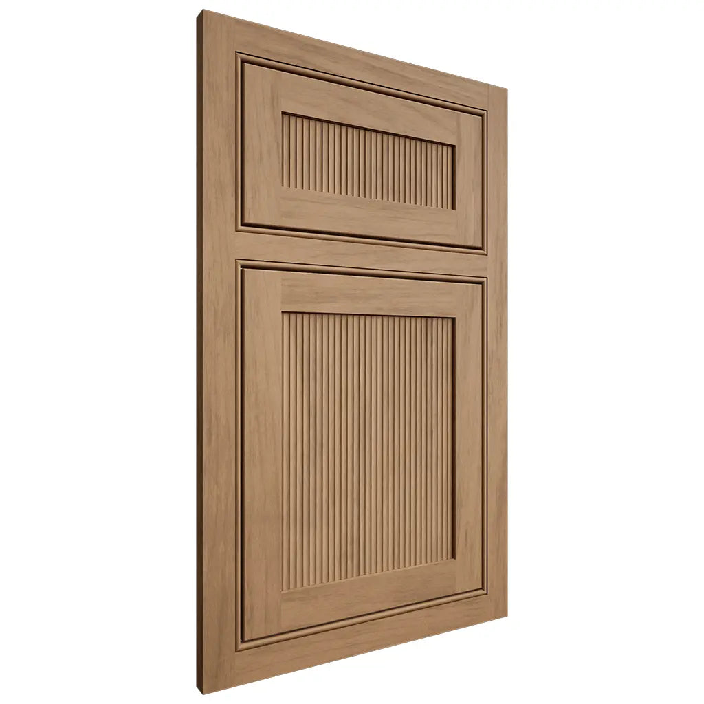 Shiloh Cabinetry Beaded Inset Reeded Malibu Alder Plain Cut Dusty Road Door