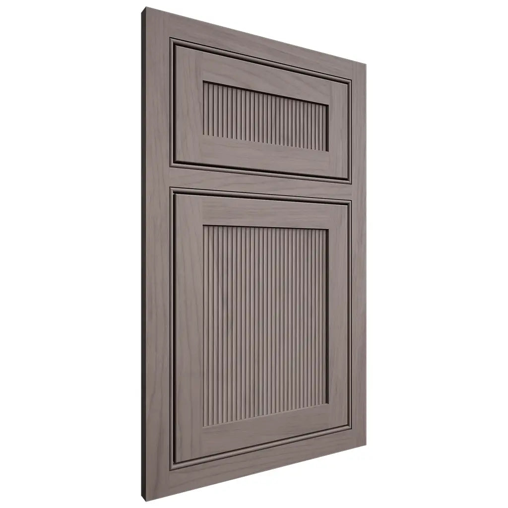 Shiloh Cabinetry Beaded Inset Reeded Malibu Alder Plain Cut Stonehenge Door