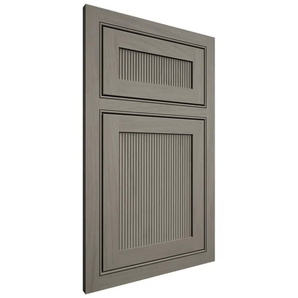 Shiloh Cabinetry Beaded Inset Reeded Malibu Alder Plain Cut Thyme Door