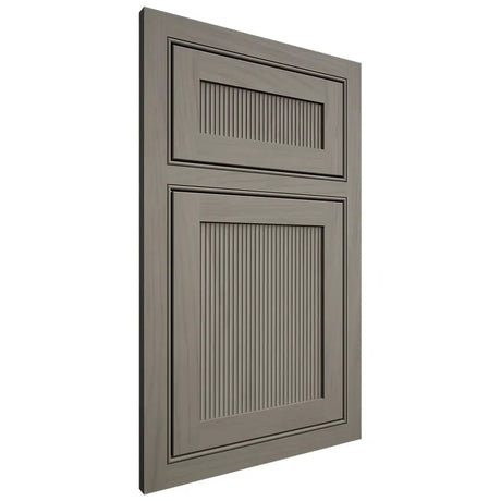 Shiloh Cabinetry Beaded Inset Reeded Malibu Alder Plain Cut Thyme Door