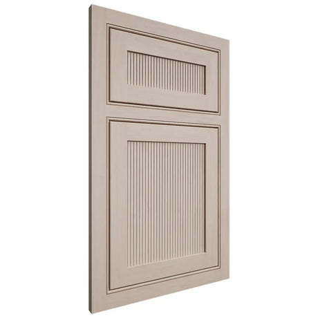 Shiloh Cabinetry Beaded Inset Reeded Malibu Alder Plain Cut White Sands Door