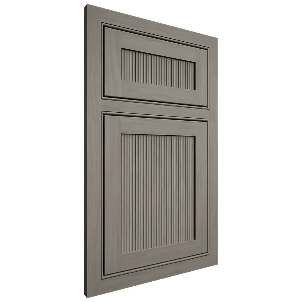 Shiloh Cabinetry Beaded Inset Reeded Malibu Cherry Plain Cut Thyme Door