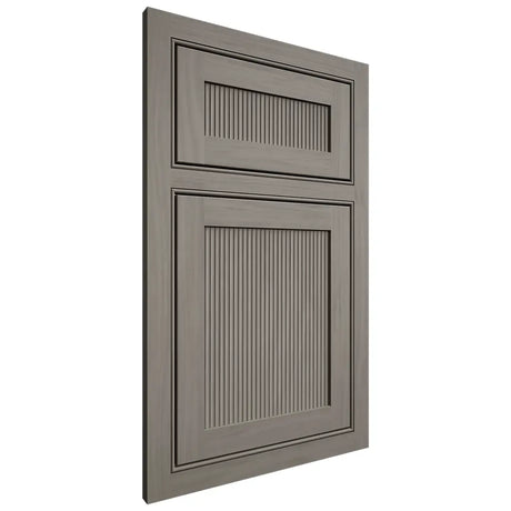 Shiloh Cabinetry Beaded Inset Reeded Malibu Cherry Plain Cut Thyme Door