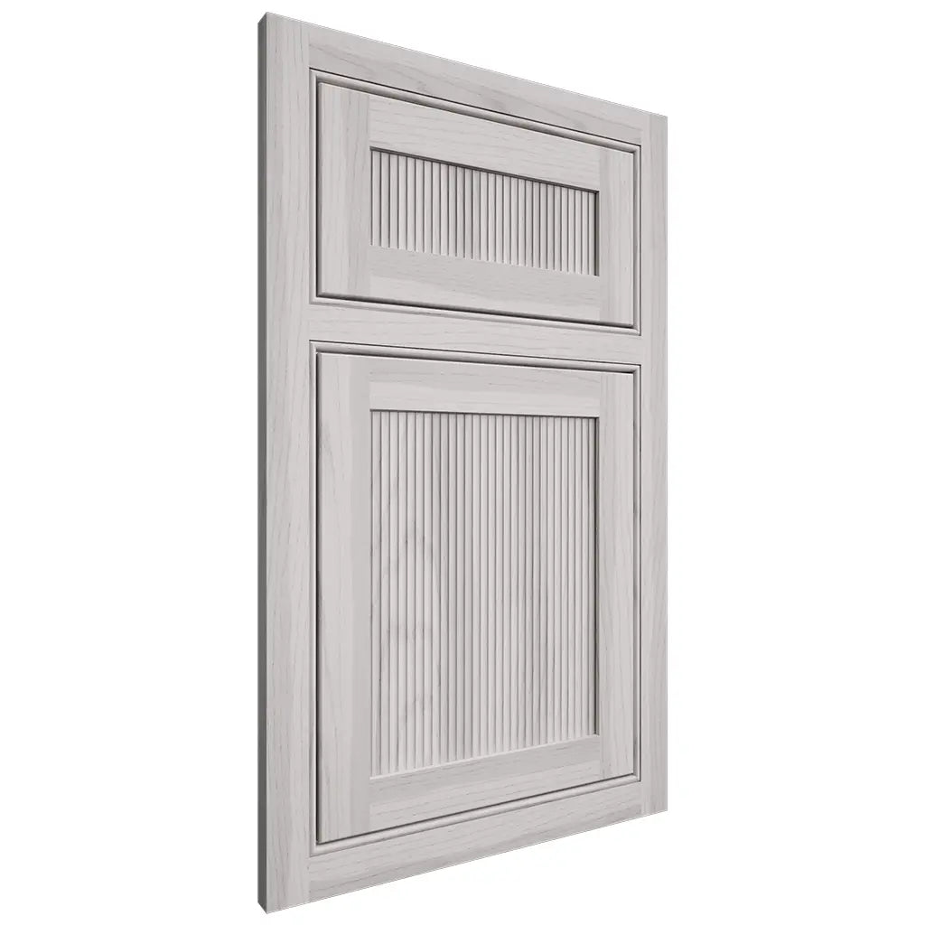 Shiloh Cabinetry Beaded Inset Reeded Malibu Hickory Plain Cut Cotton Door