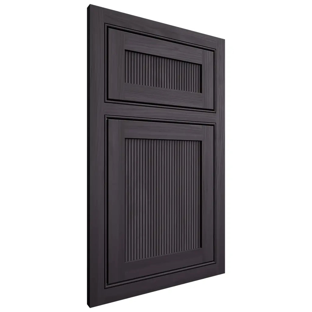 Shiloh Cabinetry Beaded Inset Reeded Malibu Hickory Plain Cut Harbor Door