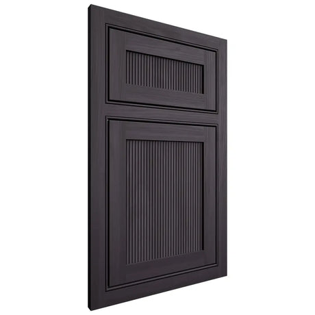Shiloh Cabinetry Beaded Inset Reeded Malibu Hickory Plain Cut Harbor Door