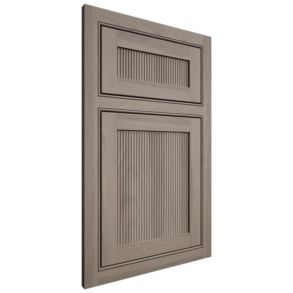 Shiloh Cabinetry Beaded Inset Reeded Malibu Hickory Plain Cut Sterling Door