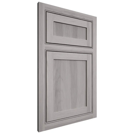 Shiloh Cabinetry Beaded Inset Reeded Malibu Hickory Plain Cut Stratus Door