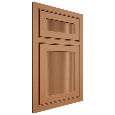 Shiloh Cabinetry Beaded Inset Reeded Malibu Maple Plain Cut Cashmere Door