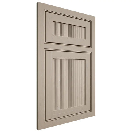 Shiloh Cabinetry Beaded Inset Reeded Malibu Maple Plain Cut Pebble Door