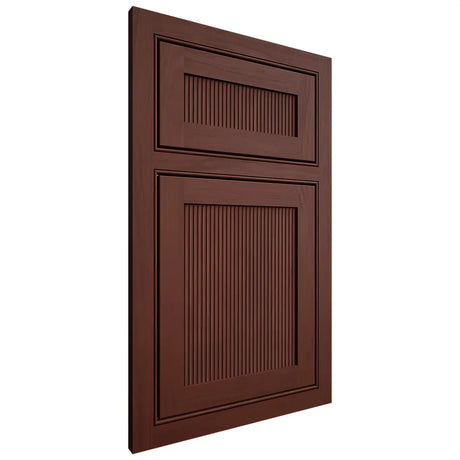 Shiloh Cabinetry Beaded Inset Reeded Malibu Maple Plain Cut Sable Door