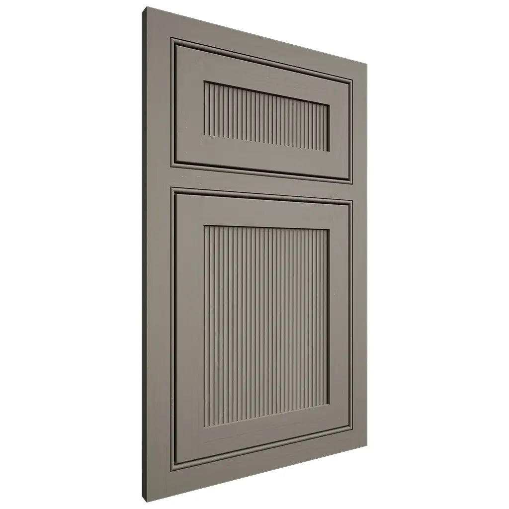 Shiloh Cabinetry Beaded Inset Reeded Malibu Maple Plain Cut Thyme Door