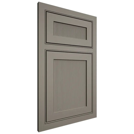 Shiloh Cabinetry Beaded Inset Reeded Malibu Maple Plain Cut Thyme Door