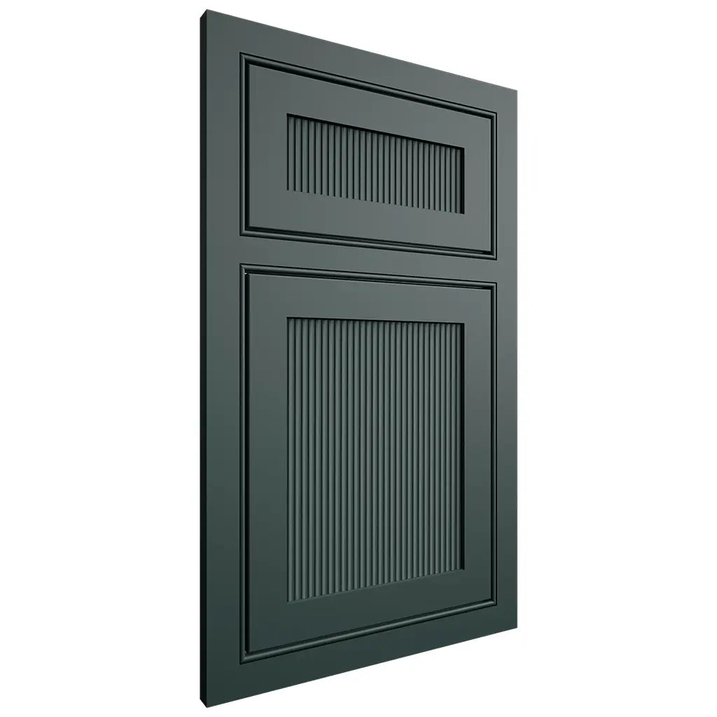 Shiloh Cabinetry Beaded Inset Reeded Malibu Paintable Billiard Green Door