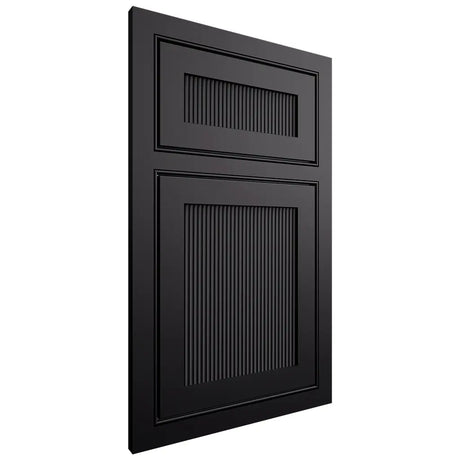 Shiloh Cabinetry Beaded Inset Reeded Malibu Paintable Black Door