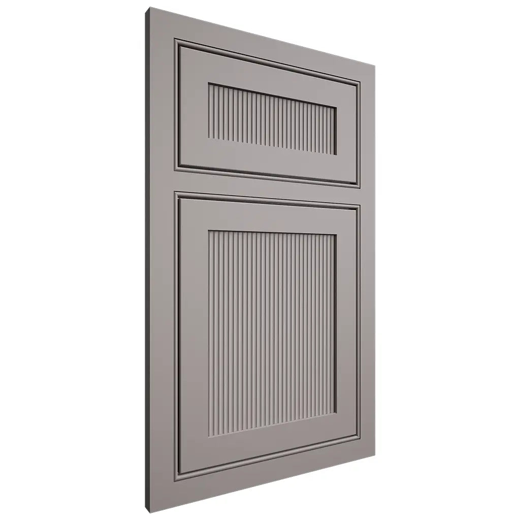 Shiloh Cabinetry Beaded Inset Reeded Malibu Paintable Dovetail Gray Door