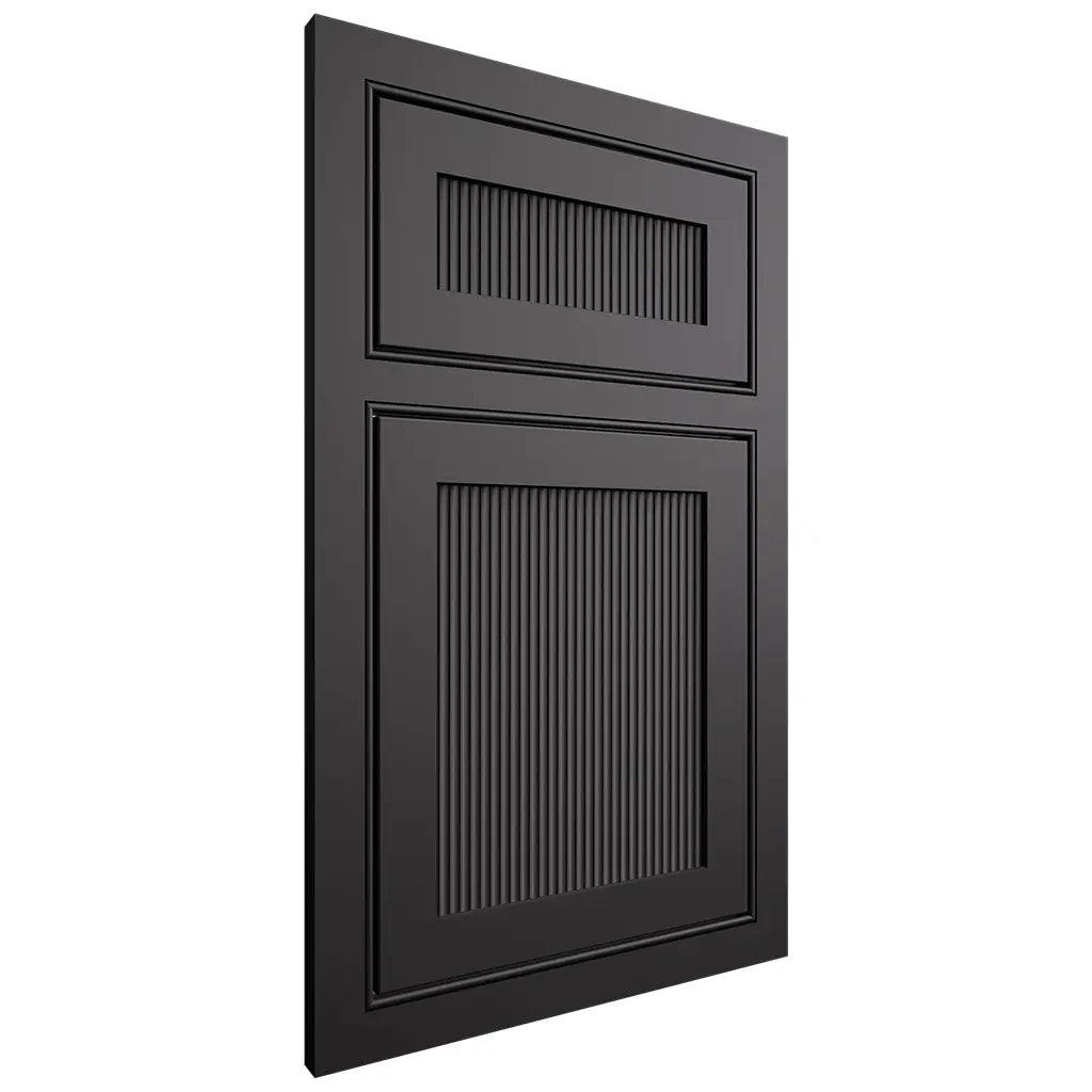 Shiloh Cabinetry Beaded Inset Reeded Malibu Paintable Iron Ore Door